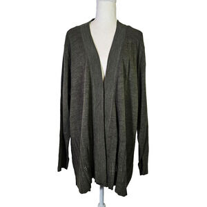 Napa Valley Women's Cardigan Sweater Size 3X Olive Green Comfort Plus